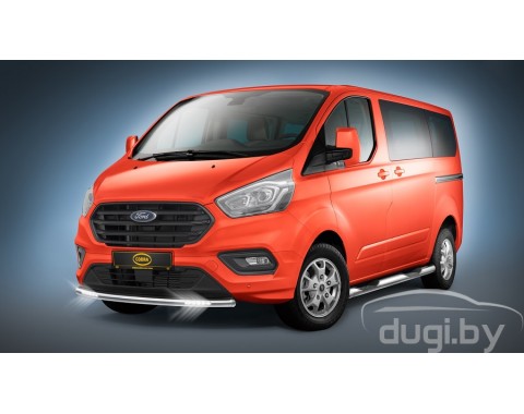 Одинарная труба "Cobra" с Led подсветкой для Tourneo Custom 2018+